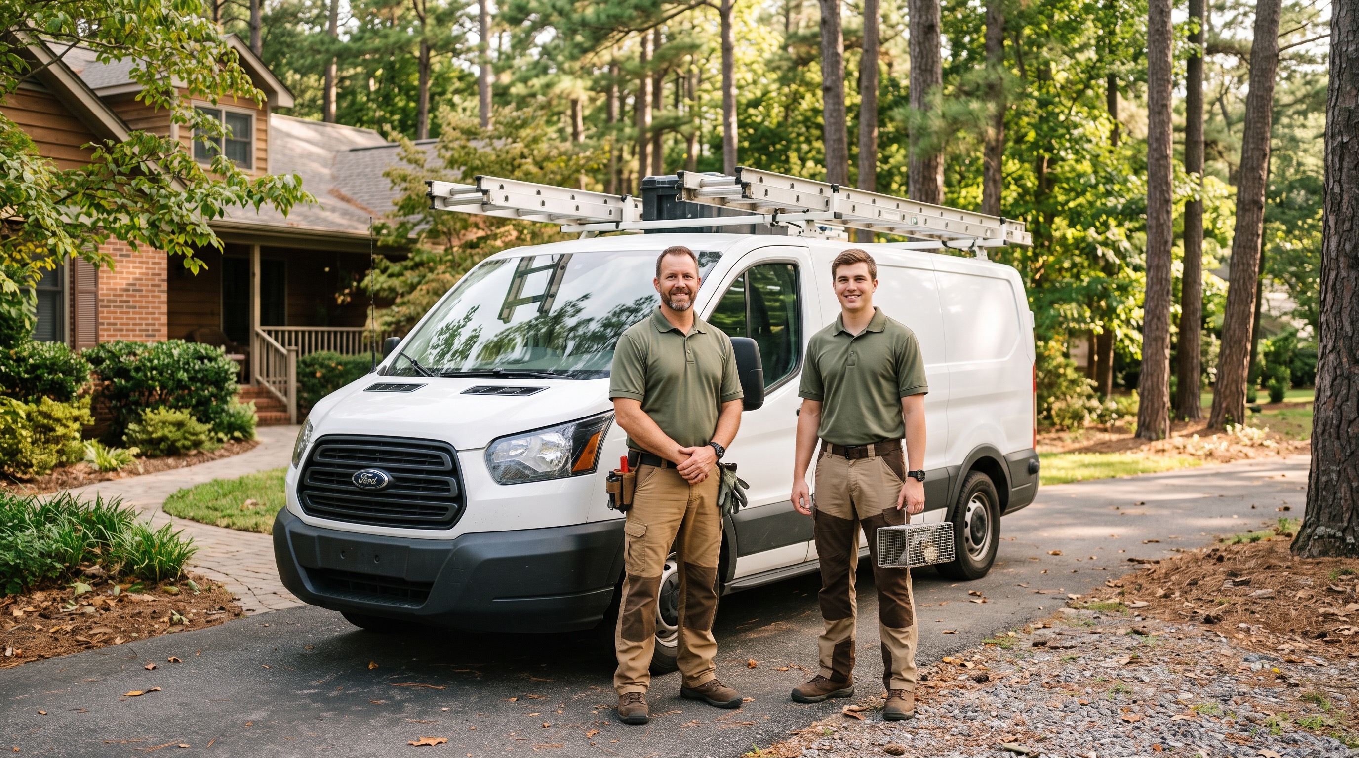 The Wildguard team beside their service van in Colorado Springs